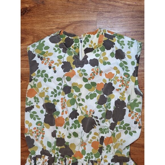 Vtge Stacy Ames Mod Floral Dropped Waist Floral Dress - Picture 5 of 13